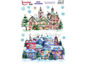 Yılbaşı Sulu Transfer Kağıdı 25x35cm STY-138