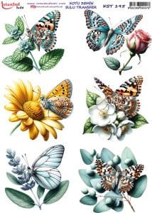 Koyu Zemin Sulu Transfer Kağıdı 25x35cm KST195