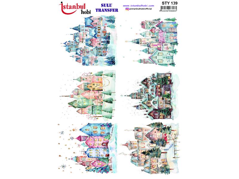 Yılbaşı Sulu Transfer Kağıdı 25x35cm STY-139