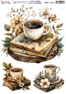 Koyu Zemin Sulu Transfer Kağıdı 25x35cm KST196