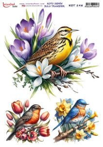 Koyu Zemin Sulu Transfer Kağıdı 25x35cm KST198