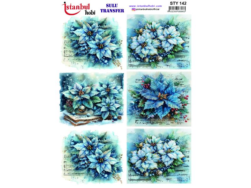 Yılbaşı Sulu Transfer Kağıdı 25x35cm STY-142