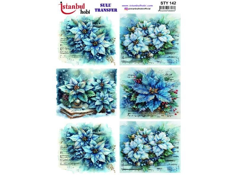Yılbaşı Sulu Transfer Kağıdı 25x35cm STY-142
