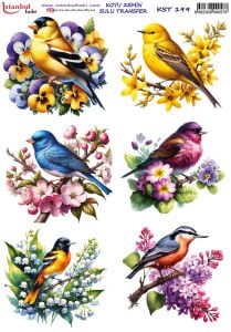 Koyu Zemin Sulu Transfer Kağıdı 25x35cm KST199