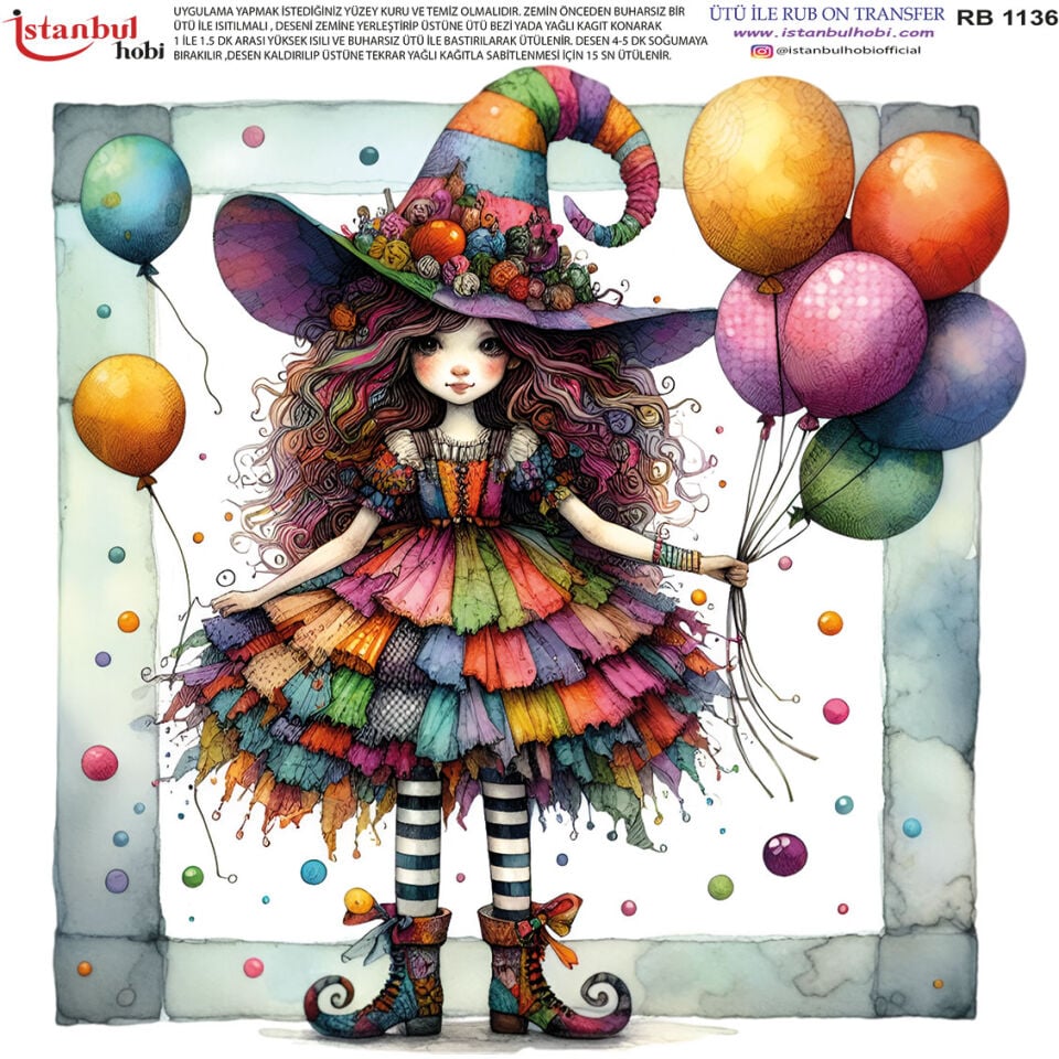 Ütü İle Rub On Transfer 30x30cm RB1136