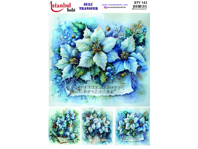 Yılbaşı Sulu Transfer Kağıdı 25x35cm STY-143