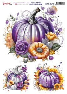 Koyu Zemin Sulu Transfer Kağıdı 25x35cm KST201