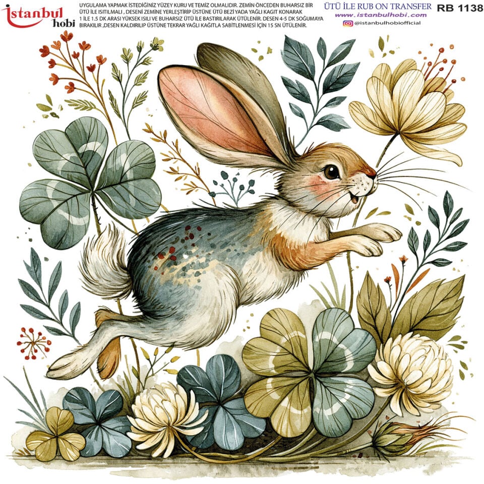 Ütü İle Rub On Transfer 30x30cm RB1138
