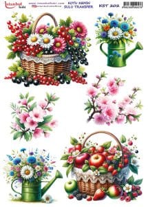 Koyu Zemin Sulu Transfer Kağıdı 25x35cm KST202