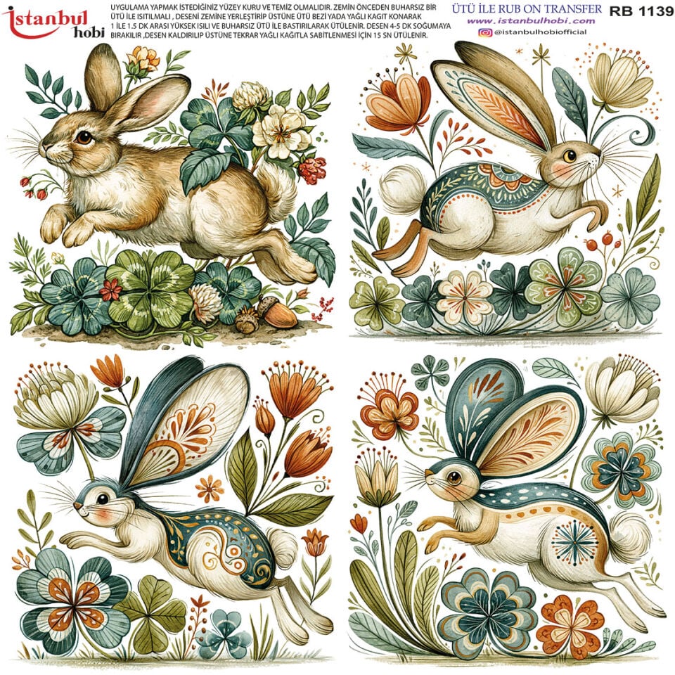 Ütü İle Rub On Transfer 30x30cm RB1139