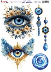 Koyu Zemin Sulu Transfer Kağıdı 25x35cm KST204