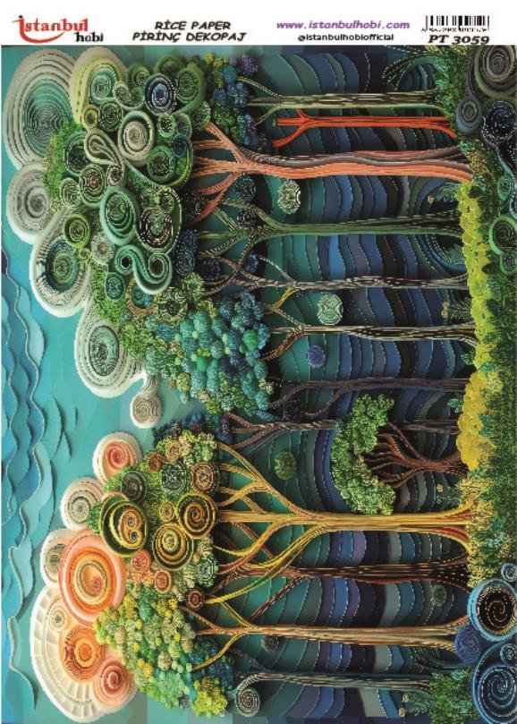 Pirinç Dekopaj Kağıdı 30x42cm PT-3059