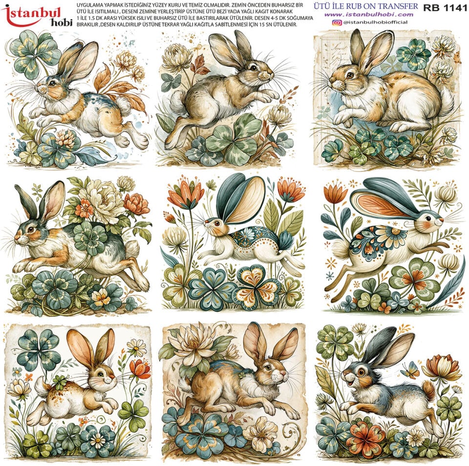 Ütü İle Rub On Transfer 30x30cm RB1141