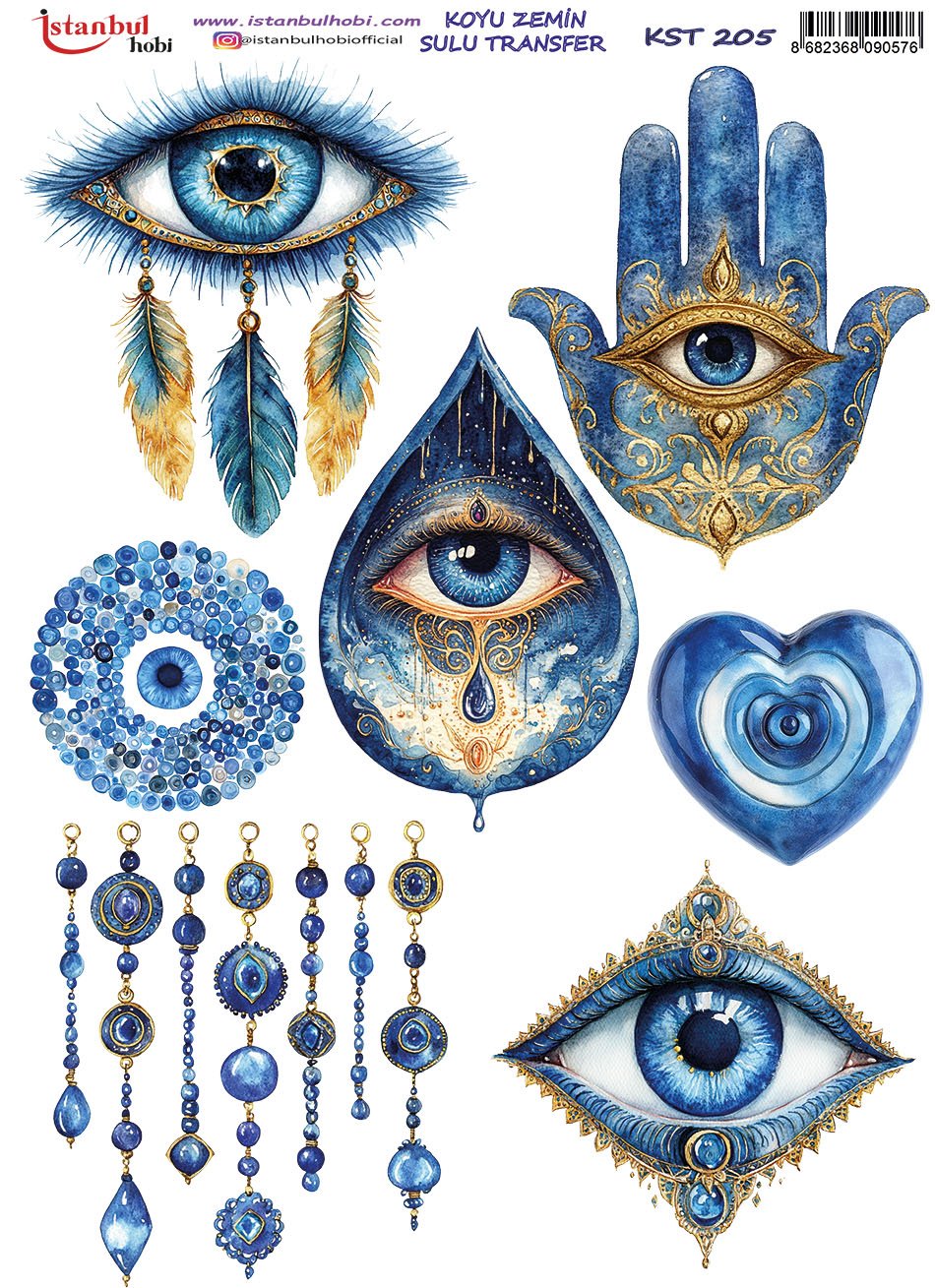 Koyu Zemin Sulu Transfer Kağıdı 25x35cm KST205