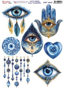 Koyu Zemin Sulu Transfer Kağıdı 25x35cm KST205