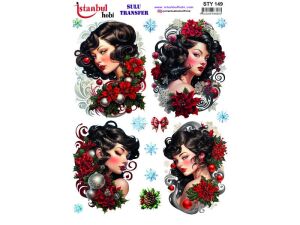 Yılbaşı Sulu Transfer Kağıdı 25x35cm STY-149