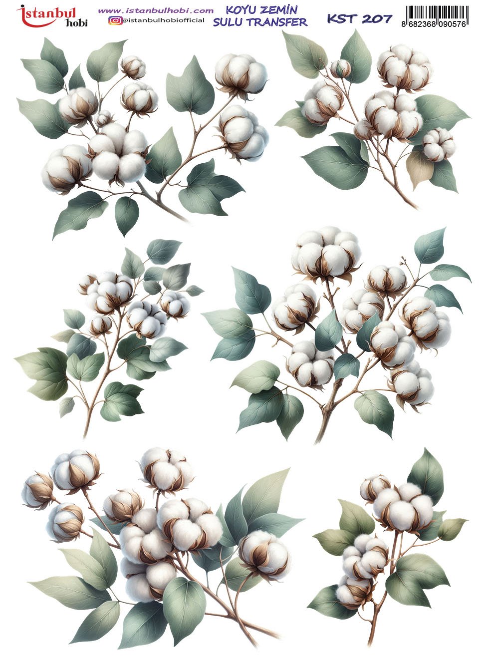 Koyu Zemin Sulu Transfer Kağıdı 25x35cm KST207