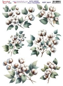 Koyu Zemin Sulu Transfer Kağıdı 25x35cm KST207