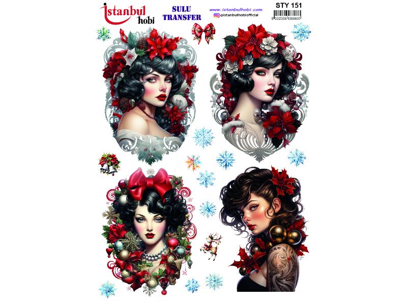 Yılbaşı Sulu Transfer Kağıdı 25x35cm STY-151