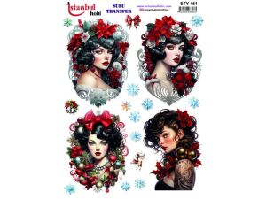 Yılbaşı Sulu Transfer Kağıdı 25x35cm STY-151