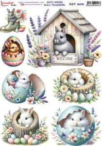 Koyu Zemin Sulu Transfer Kağıdı 25x35cm KST208