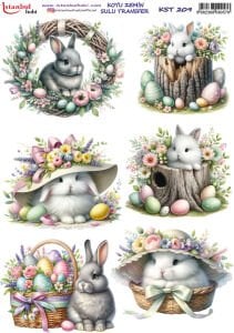 Koyu Zemin Sulu Transfer Kağıdı 25x35cm KST209