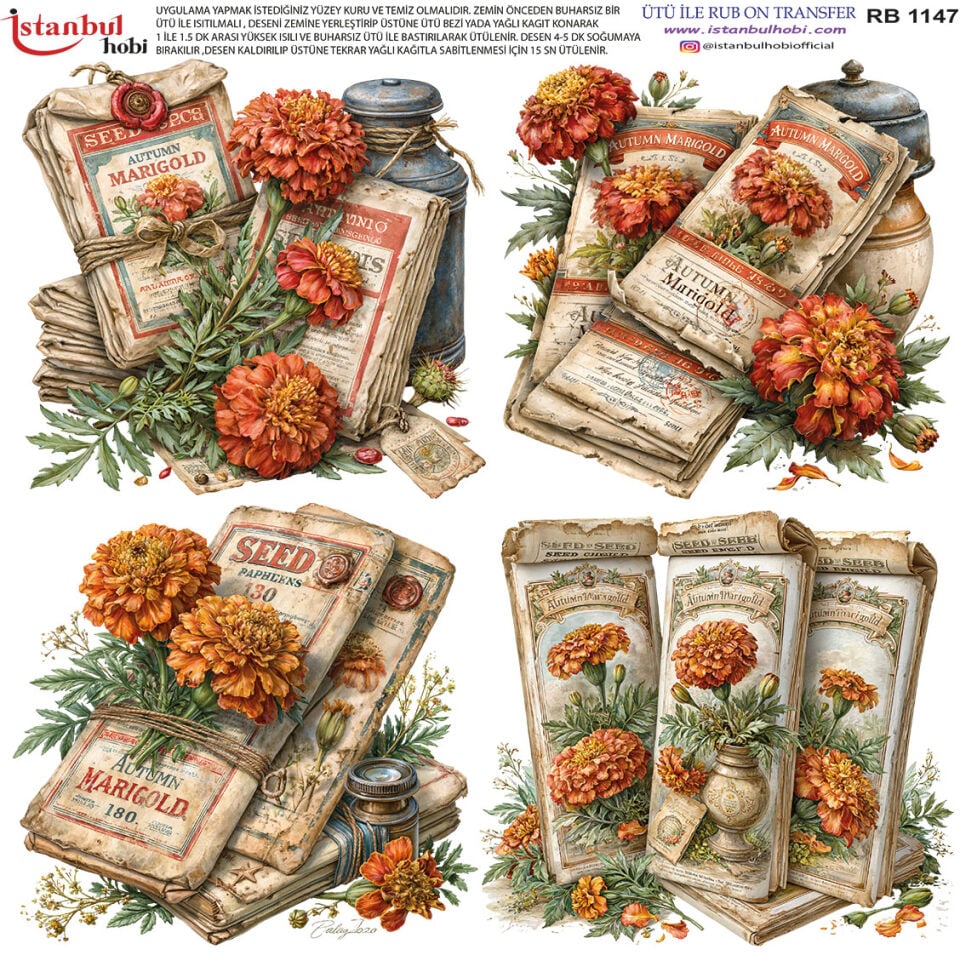 Ütü İle Rub On Transfer 30x30cm RB1147
