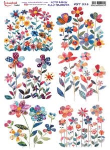 Koyu Zemin Sulu Transfer Kağıdı 25x35cm KST211