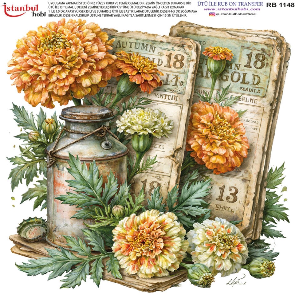 Ütü İle Rub On Transfer 30x30cm RB1148