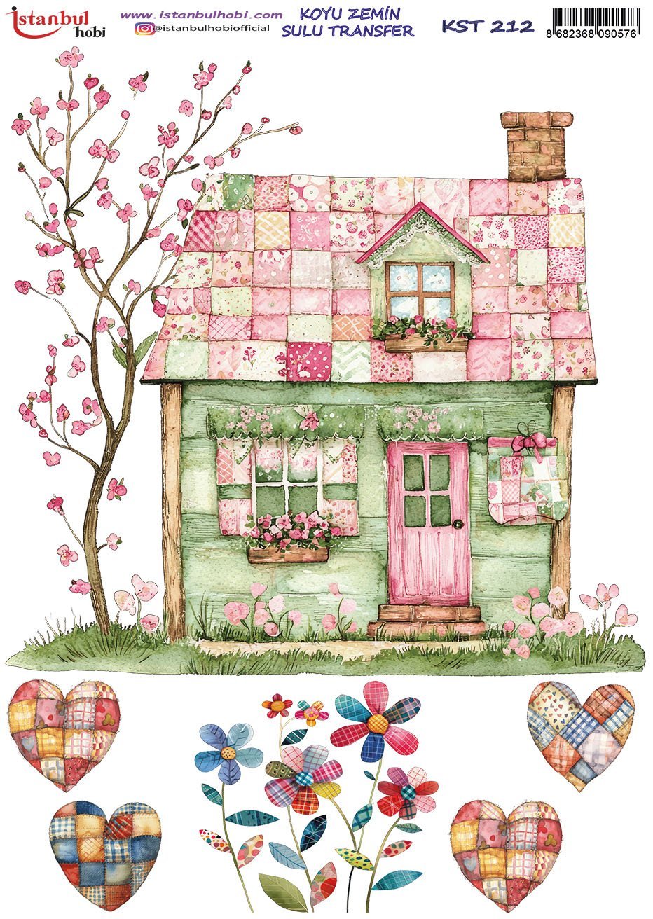 Koyu Zemin Sulu Transfer Kağıdı 25x35cm KST212