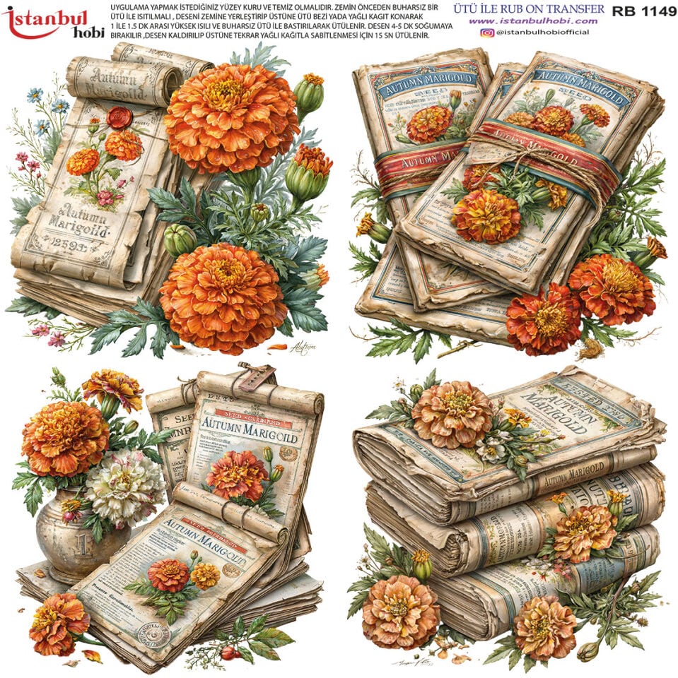 Ütü İle Rub On Transfer 30x30cm RB1149