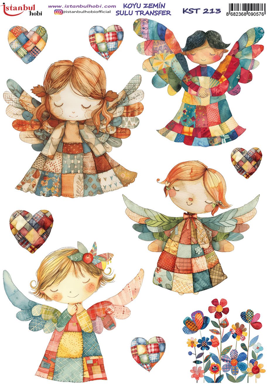 Koyu Zemin Sulu Transfer Kağıdı 25x35cm KST213