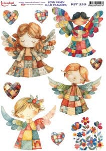 Koyu Zemin Sulu Transfer Kağıdı 25x35cm KST213