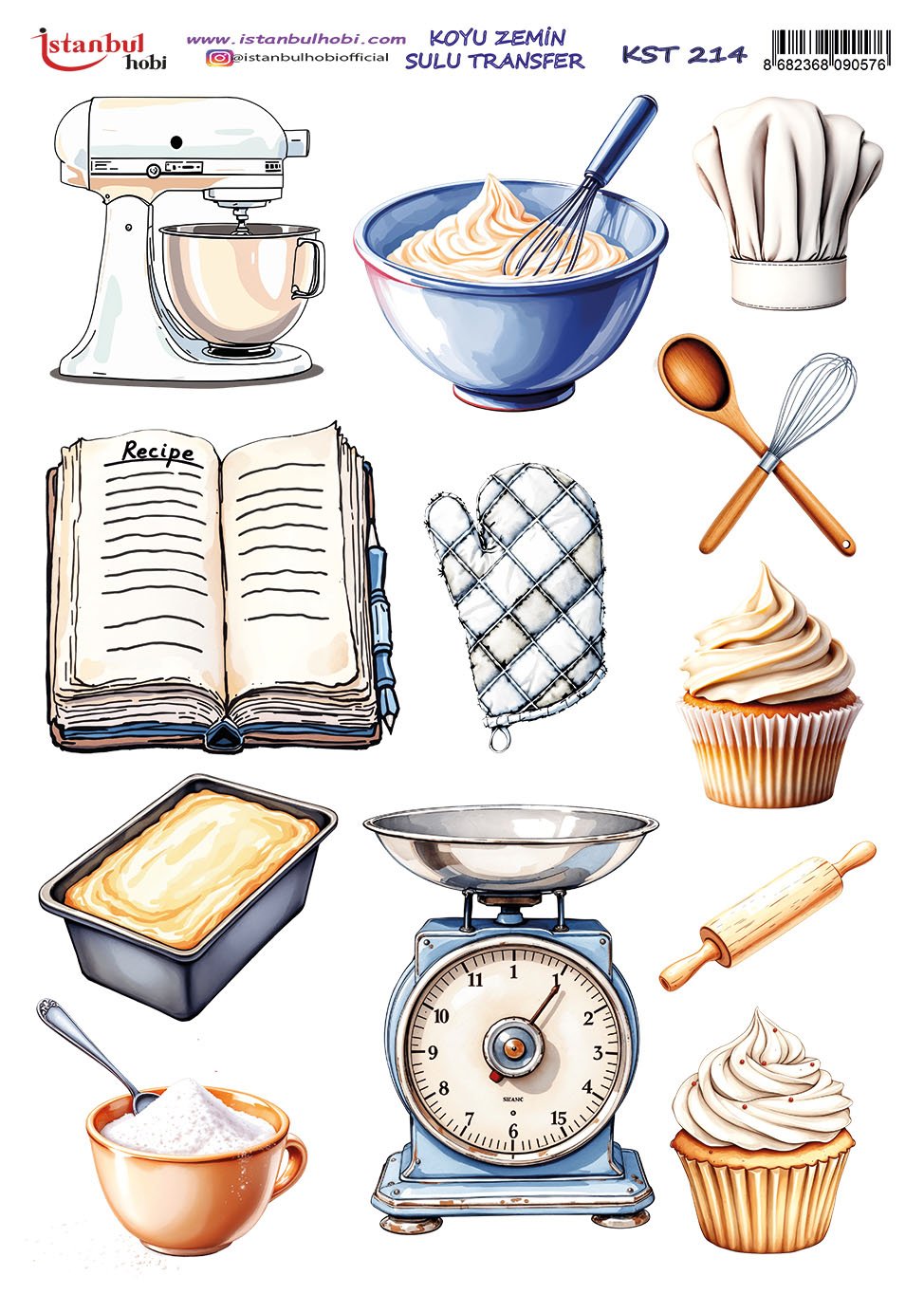 Koyu Zemin Sulu Transfer Kağıdı 25x35cm KST214