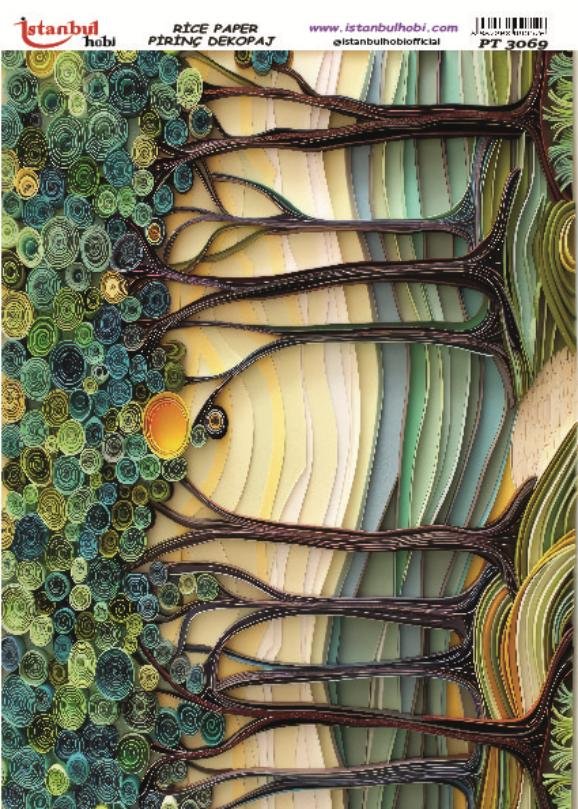 Pirinç Dekopaj Kağıdı 30x42cm PT-3069