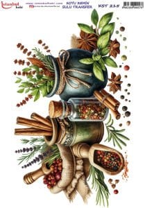 Koyu Zemin Sulu Transfer Kağıdı 25x35cm KST215