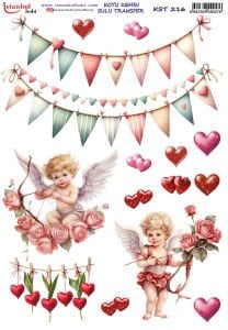 Koyu Zemin Sulu Transfer Kağıdı 25x35cm KST216