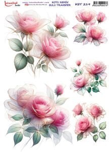 Koyu Zemin Sulu Transfer Kağıdı 25x35cm KST219