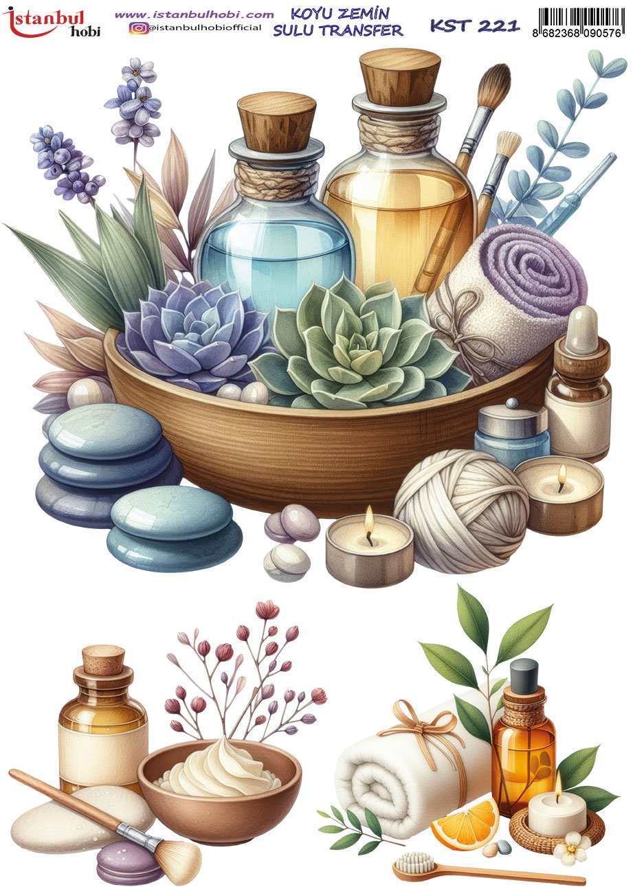 Koyu Zemin Sulu Transfer Kağıdı 25x35cm KST221