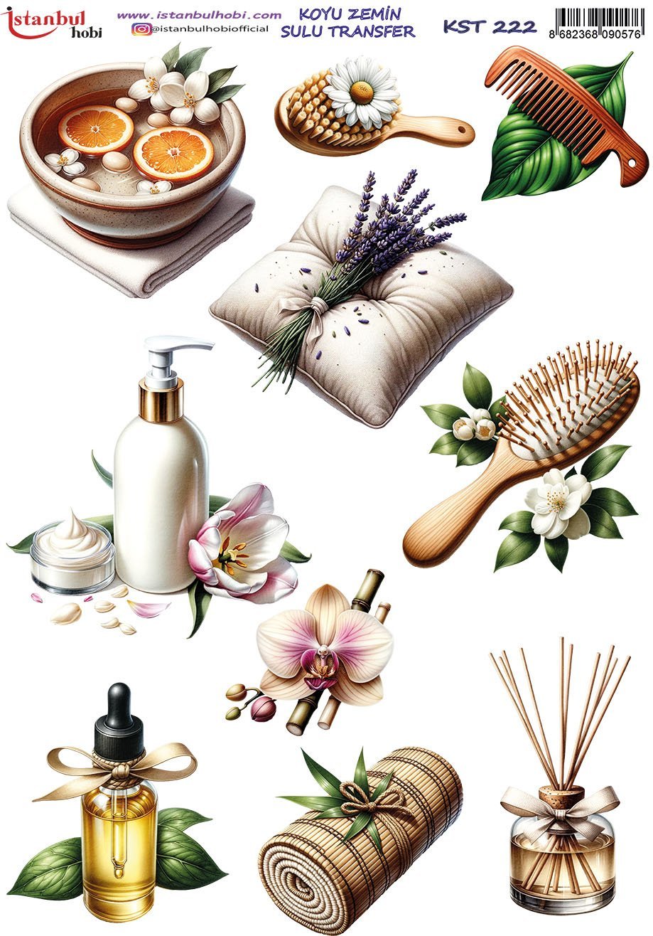 Koyu Zemin Sulu Transfer Kağıdı 25x35cm KST222