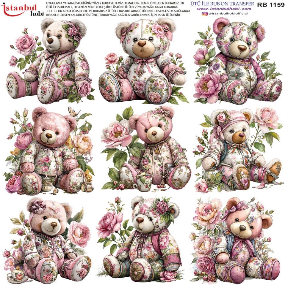 Ütü İle Rub On Transfer 30x30cm RB1159