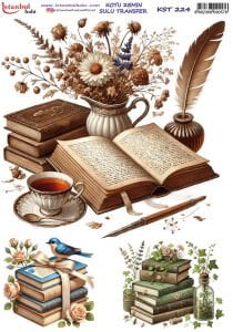 Koyu Zemin Sulu Transfer Kağıdı 25x35cm KST224