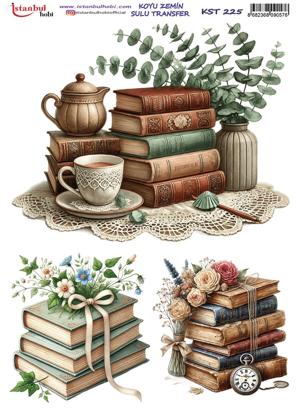 Koyu Zemin Sulu Transfer Kağıdı 25x35cm KST225