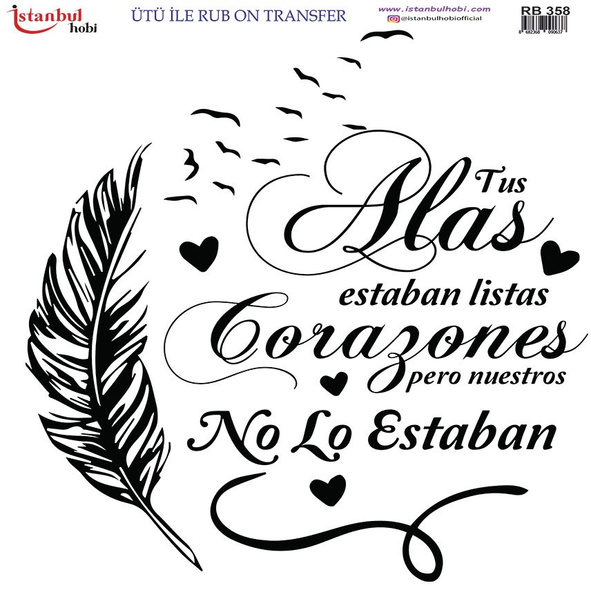 Ütü İle Rub On Transfer 30x30cm RB358