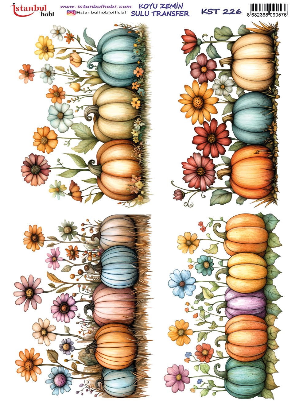 Koyu Zemin Sulu Transfer Kağıdı 25x35cm KST226