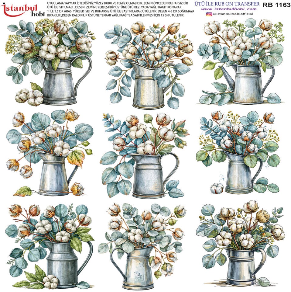 Ütü İle Rub On Transfer 30x30cm RB1163