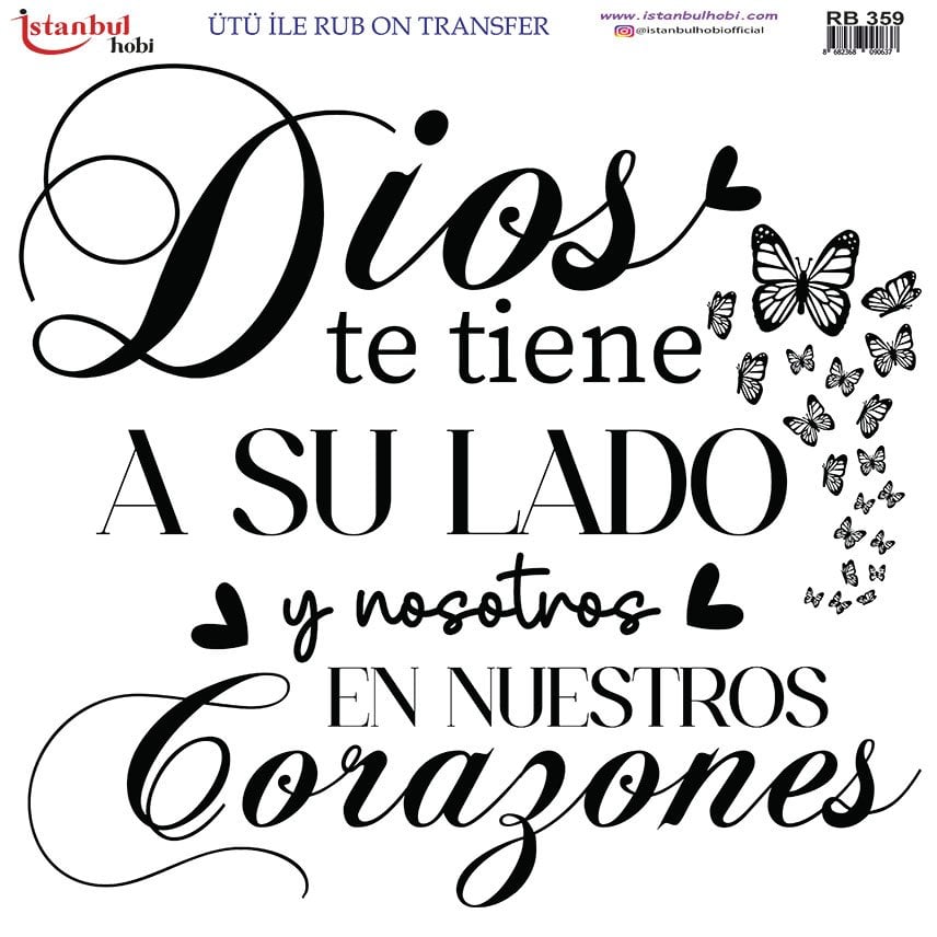 Ütü İle Rub On Transfer 30x30cm RB359