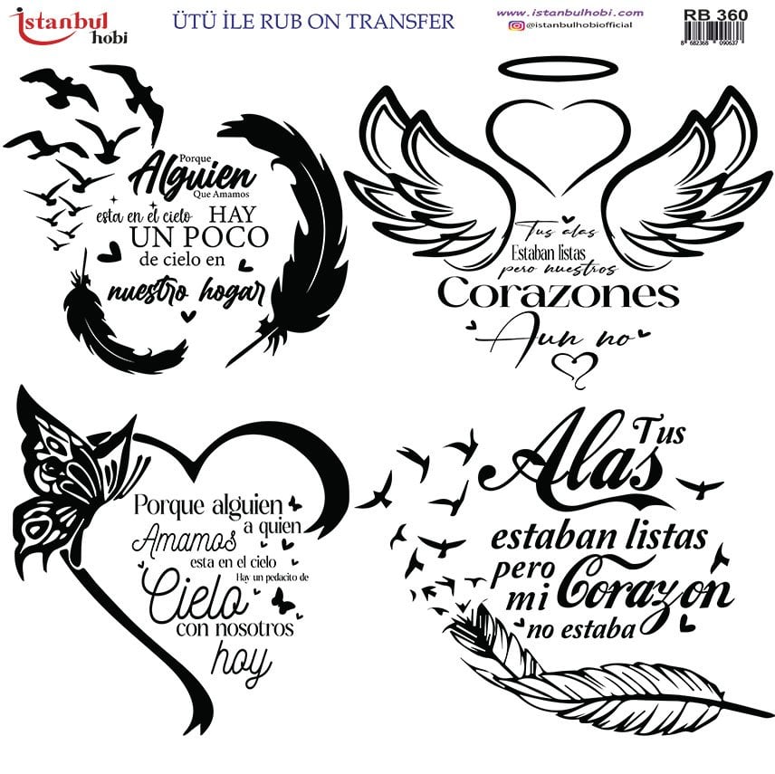 Ütü İle Rub On Transfer 30x30cm RB360