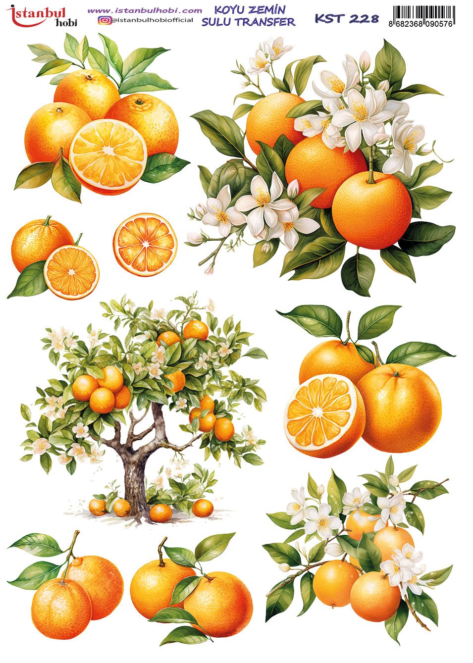 Koyu Zemin Sulu Transfer Kağıdı 25x35cm KST228