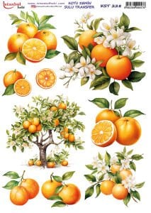 Koyu Zemin Sulu Transfer Kağıdı 25x35cm KST228